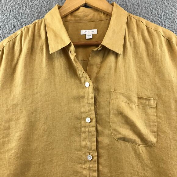 J. Jill Love Linen Long Sleeves Button Down Women's Shirt  Size M - Picture 3 of 9